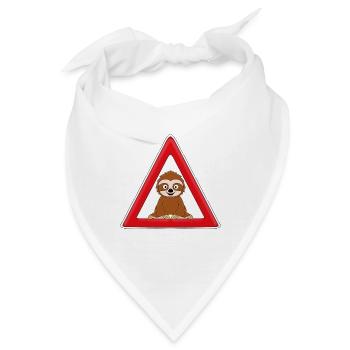 ACHTUNG FAULTIER - TIER - TIERISCH - Bandana - Weiß - Vorne