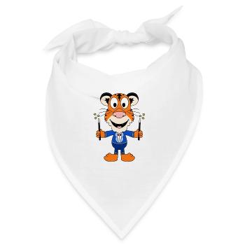 ZAUBERER - TIGER - ZAUBERN - ZAUBEREI - TIER - Bandana - Weiß - Vorne