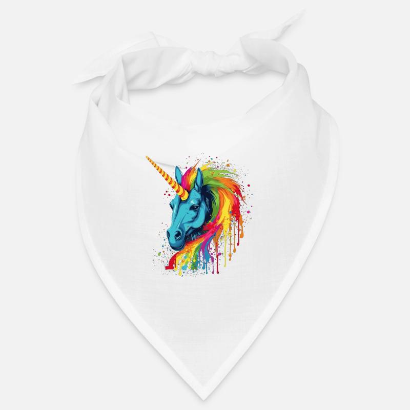 Colorful unicorn with rainbow mane Bandana