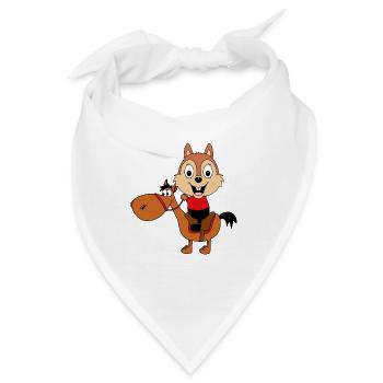 PFERD - REITEN - TIERE - EICHHÖRNCHEN - PONY - Bandana - Weiß - Vorne