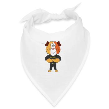 MEERSCHWEINCHEN - SECURITY - BODYGUARD - TIER - Bandana - Weiß - Vorne