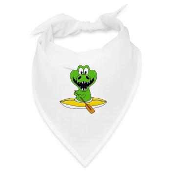 WASSERSPORT - KROKODIL - KAJAK - KANU - TIER - Bandana - Weiß - Vorne