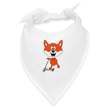 ROLLER - FUCHS - E-ROLLER - SCHLAUER FUCHS - TIER - Bandana - Weiß - Vorne