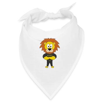 SECURITY - BODYGUARD - LÖWE - TÜRSTEHER - TIER - Bandana - Weiß - Vorne