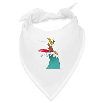 STAND UP PADDLING - WELLENREITER - SURFER - ENTE - Bandana - Weiß - Vorne