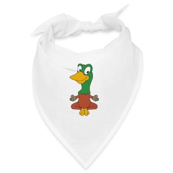 ENTE - YOGA - PILATES - TIER - VOGEL - Bandana - Weiß - Vorne