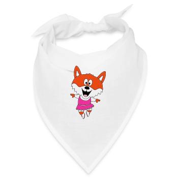 FUCHS - TIER - TANZEN - TÄNZERIN - BALLETT - Bandana - Weiß - Vorne