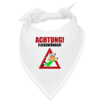ACHTUNG! FLIEGENFÄNGER - KUH - TORWART - FUßBALL - Bandana - Weiß - Vorne