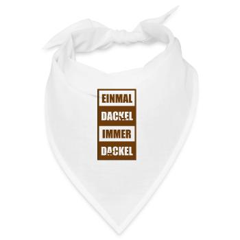 DACKEL - TECKEL - DACHSHUND - HUND - Bandana - Weiß - Vorne