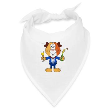 MEERSCHWEINCHEN - PARTY - Bandana - Weiß - Vorne