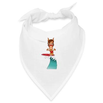 WELLENREITER - PFERD - Bandana - Weiß - Vorne
