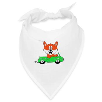 FUCHS - E-AUTO - Bandana - Weiß - Vorne