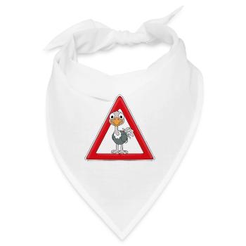 ACHTUNG STRAUß - Bandana - Weiß - Vorne