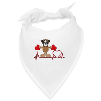 BOXER - HUNDERASSE - Bandana - Weiß - Vorne