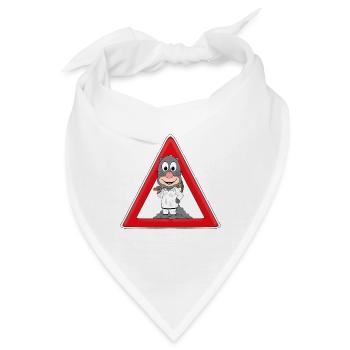 ACHTUNG MAULWURF - Bandana - Weiß - Vorne