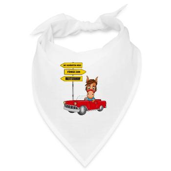 REITERHOF - PFERD - PFERDE - AUTO - Bandana - Weiß - Vorne