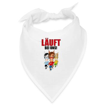LÄUFT BEI UNS! - PFERDERENNEN - RENNPFERDE - PFERD - Bandana - Weiß - Vorne