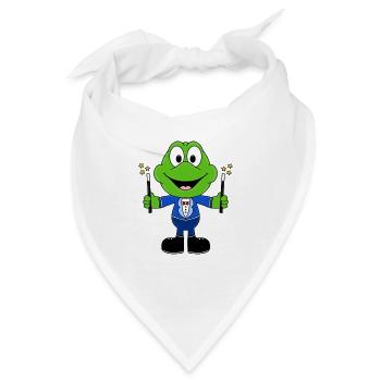 ZAUBERN - ZAUBERER - MAGIE - FROSCH - TIER - Bandana - Weiß - Vorne