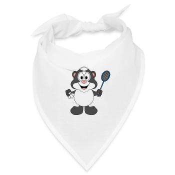 STINKTIER - SPORT - FEDERBALL - BADMINTON - Bandana - Weiß - Vorne