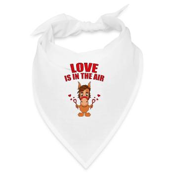 LOVE IS IN THE AIR - PFERD - SEIFENBLASEN - PONY - Bandana - Weiß - Vorne