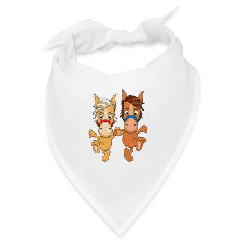 TANZEN - PFERDE - PONYS - LIEBE - LOVE - TIERE - Bandana - Weiß - Vorne