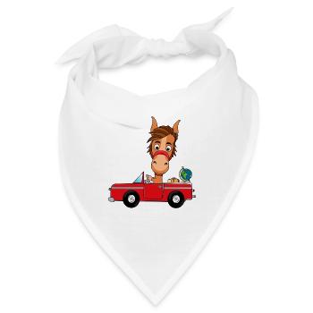 PFERD - AUTO - REISE - WELTENBUMMLER - PONY - Bandana - Weiß - Vorne