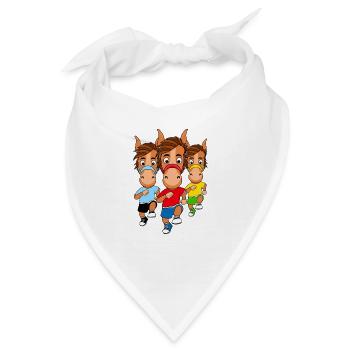PFERDE - PFERDERENNEN - RENNPFERDE - PFERDESPORT - Bandana - Weiß - Vorne