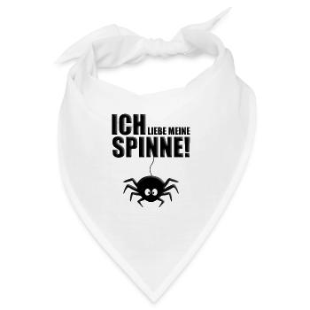 SPINNE - SPINNEN - LIEBE - TIER - TIERISCH - Bandana - Weiß - Vorne