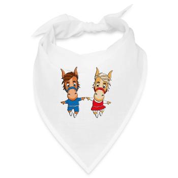 PONYS - PONY - PFERDE - PFERD - TANZEN - LIEBE - Bandana - Weiß - Vorne