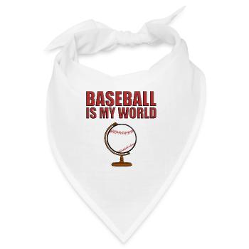 BASEBALL IS MY WORLD - SPORT - WELT - ERDE - Bandana - Weiß - Vorne