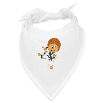 JUNGE - FLIEGENFÄNGER - KARATE - STÄBCHEN - FLIEGE - Bandana - Weiß - Vorne