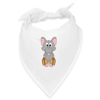 RATTE - KOFFER - TIER - TIERISCH - Bandana - Weiß - Vorne