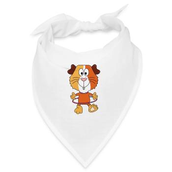 MEERSCHWEINCHEN - TIER - TIERE - TIERISCH - Bandana - Weiß - Vorne