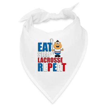 LACROSSE - SPORT - LIEBE - SPORTART - SPORTLER - Bandana - Weiß - Vorne