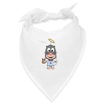 ENGEL - HEILIGENSCHEIN - MAULWURF - TIERISCH - Bandana - Weiß - Vorne
