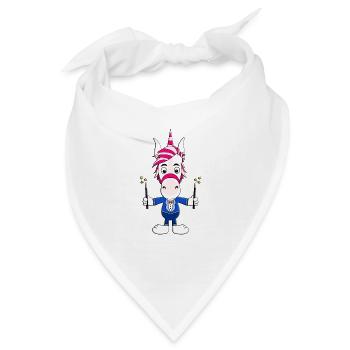 EINHORN - ZAUBERER - ZAUBEREI - MAGIE - ZAUBERN - Bandana - Weiß - Vorne