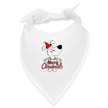 HUND - WEIHNACHTEN - HUNDE - TIER - TIERISCH - GUT - Bandana - Weiß - Vorne