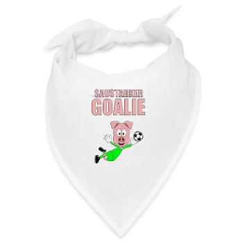FUßBALL - TORWART - TORHÜTER - SAUSTARKER GOALIE - Bandana - Weiß - Vorne