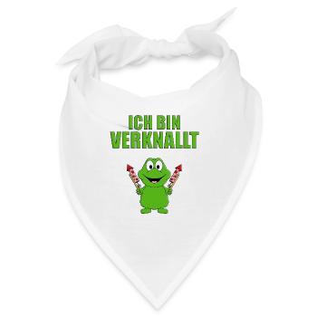 ICH BIN VERKNALLT - KNALLFROSCH - LIEBE - NEUJAHR - Bandana - Weiß - Vorne