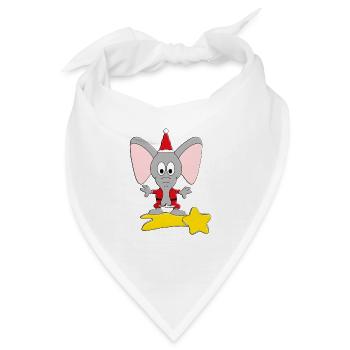 ELEFANT - STERNSCHNUPPE - WEIHNACHTEN - TIER - Bandana - Weiß - Vorne