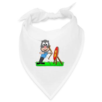 MAULWURF - BOGENSCHIEßEN - BOGENSCHÜTZE - SPORT - Bandana - Weiß - Vorne