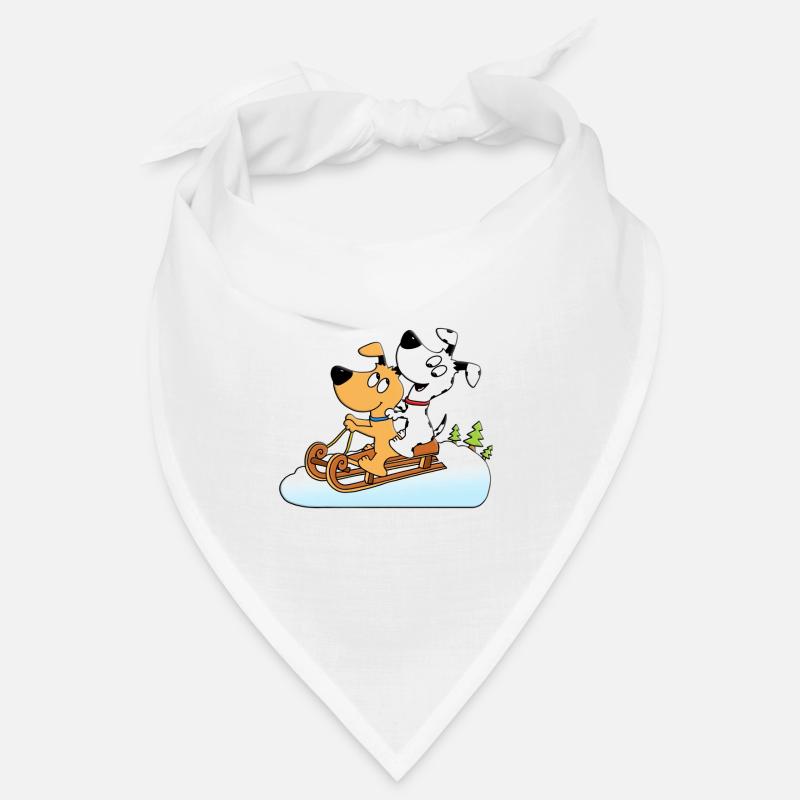 SCHNEE - SCHLITTENFAHREN - RODELN - HUNDE Bandana