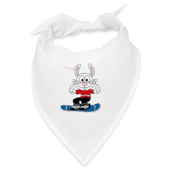 SCHNEEHASE - SNOWBOARD - TIERISCH GUT - Bandana - Weiß - Vorne