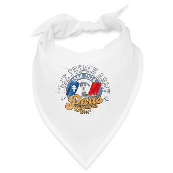 Paris libéré freie französische Armee 1944 2024 1 - Bandana - Weiß - Vorne