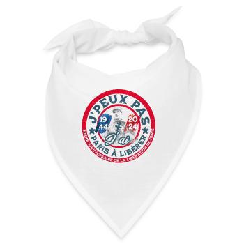 Ich kann nicht, ich habe Paris, um es zu befreien, 1944 2024 - Bandana - Weiß - Vorne