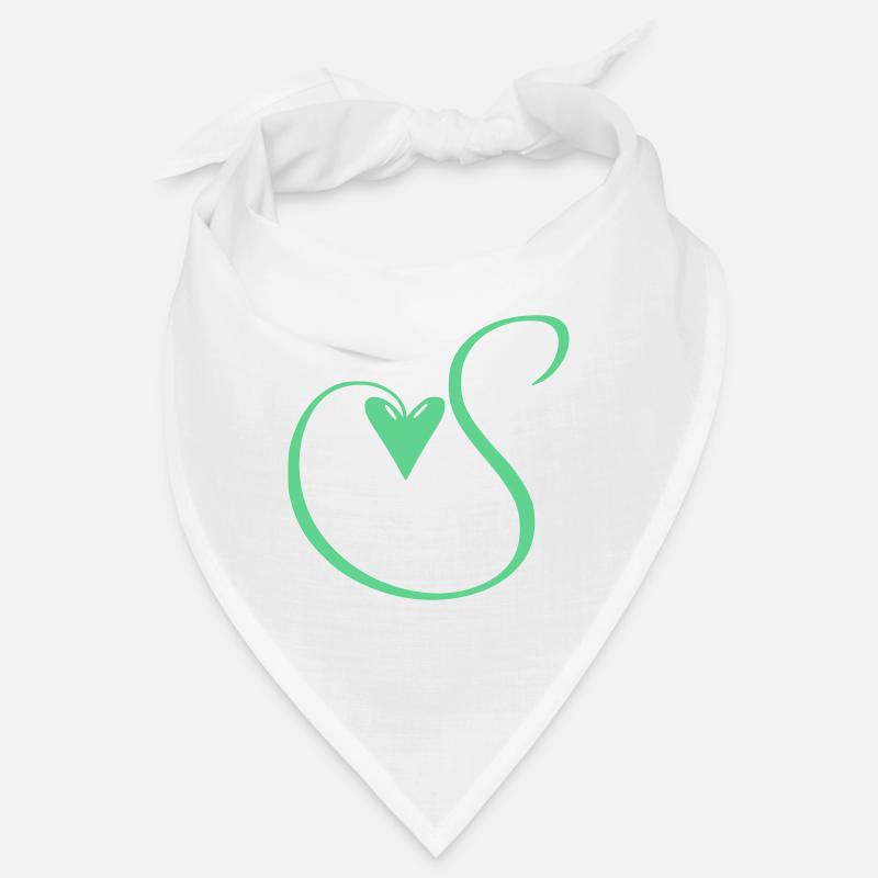 Monogramme S Cœur Vigne Bandana