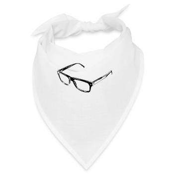 Brille - Bandana - Weiß - Vorne