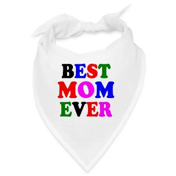 Best mom ever - Bandana - Weiß - Vorne