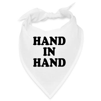 Hand in hand - Bandana - Weiß - Vorne