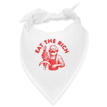 Eat the rich - Bandana - Weiß - Vorne
